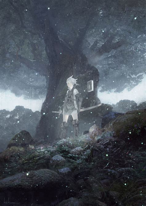 Kaine getting off in the forest of myth .